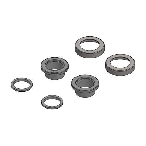 Griffwerk Drücker Adapterset -Edelstahl matt für Fremdschlösser