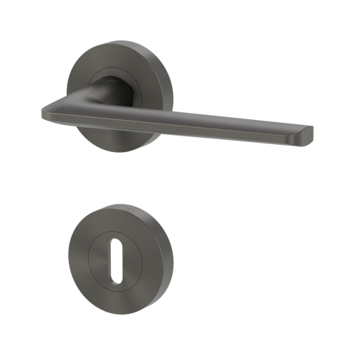 Griffwerk Türgriff REMOTE Schraubtechnik rund -GK4- Samtgrau, Kaschmirgrau, Graphitschwarz