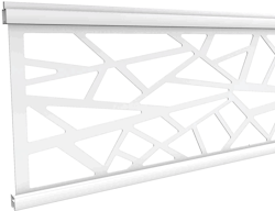 T&J ECOSTECK-Gitterfüllung Design SILBER, 20 x 280 x 1800 mm Aluminium hell eloxiert