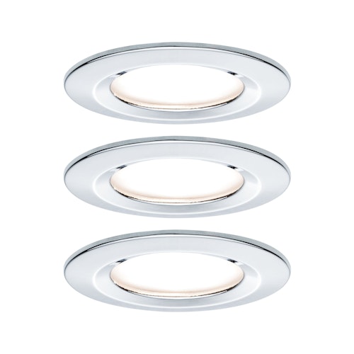 Paulmann Einbauleuchte Nova 3er Set LED 3x6,5W chrom rund starr