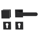 Vorschaubild Griffwerk Wechselgarnitur VAYA 291 AVUS fast2fix Fast2Fix  Rosetten eckig Knopf SQUARE Graphitschwarz R