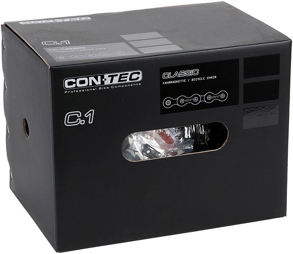 CONTEC Kette Classic Singlespeed 1/2" x 1/8" schwarz