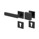 Vorschaubild Griffwerk Wechselgarnitur VAYA 265 MINIMAL MODERN fast2fix Fast2Fix  Rosetten eckig Knopf SQUARE Graphitschwarz L