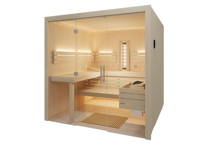 Abverkaufsmodell Infraworld Sauna Gracil Complete 210 - 75 mm Multifunktionssauna inkl. 5-teiligem gratis Zubehörset