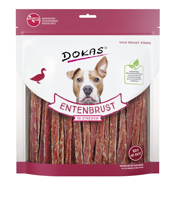 Dokas Entenbrust in Streifen HundesnackVorschaubild