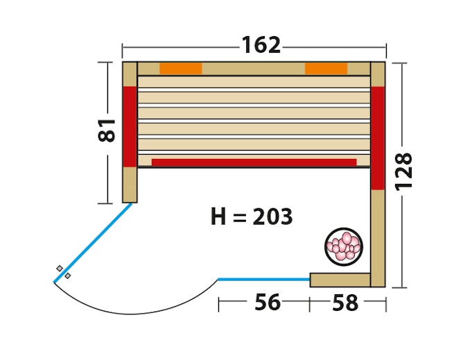 Infraworld Infrarotkabine TrioSol Unica 3 inkl. 5-teiligem gratis Zubehörset