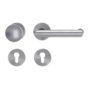 Vorschaubild Griffwerk LUCIA PROFESSIONAL Schraubtechnik FS Panik -Edelstahl matt  Rosettengarnitur -Schraubt. -Knopf R2 -WR -Stift 9mm -TS 38-50mm