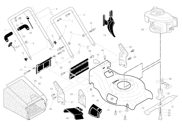 Husqvarna Rasenmäher gelegentliche Nutzung 7021 R, 96143006301, 2011-01
