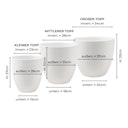 Vorschaubild Wikholm form Design Pflanzgefäß / Blumentopf  3er Set  cremeweiß ⌀ 26 x H 27 cm; 31 x H 30 cm; 37 x H 32 cm