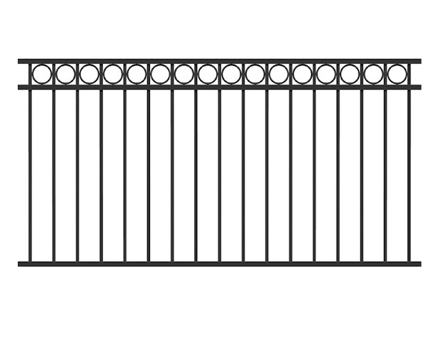 Alberts® Zaun Grundset Circle zum Aufschrauben