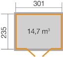 Vorschaubild Weka Gartenhaus 218 wekaLine - 28 mm