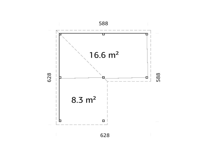 Palmako Carport/Pavillon Connect Lenna 24,9 m² Set 414 Slide