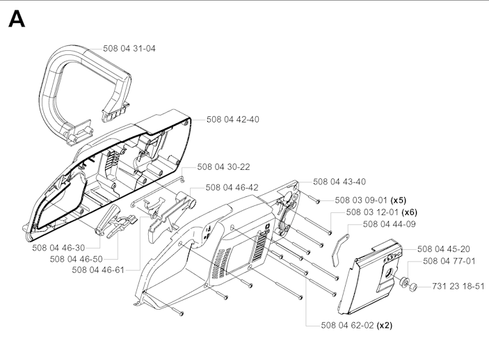 Husqvarna Motorsägen elektrisch 321 ELECTRIC, 20053600001-20061900000