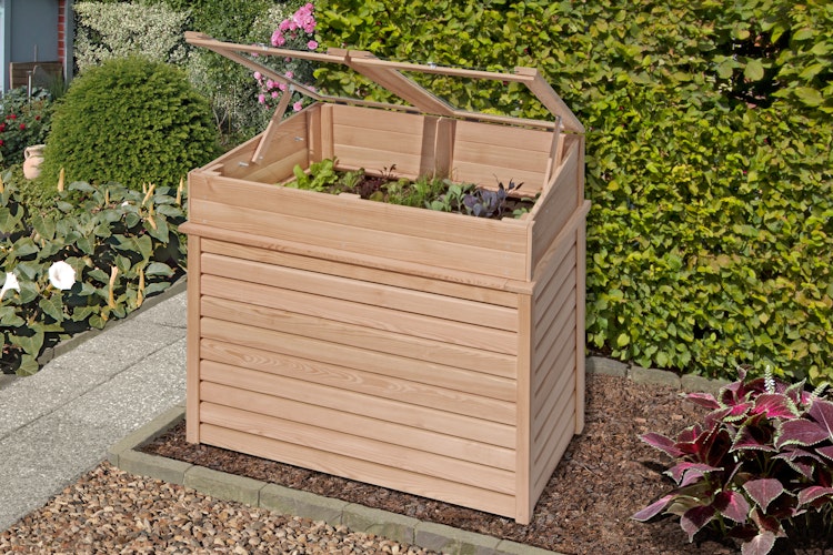 T&J VEIJLE-Hochbeet Lärche B 125 x H 80 x T 80 cm inkl. Folieneinsatz