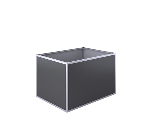 KGT Aluminium Hochbeet 130 - Profile pressblank - B1,21 x T0,91 x H0,77 m - 700 l