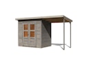 Vorschaubild Karibu Eco Gartenhaus Merseburg 3 inkl. Anbaudach - Sparset