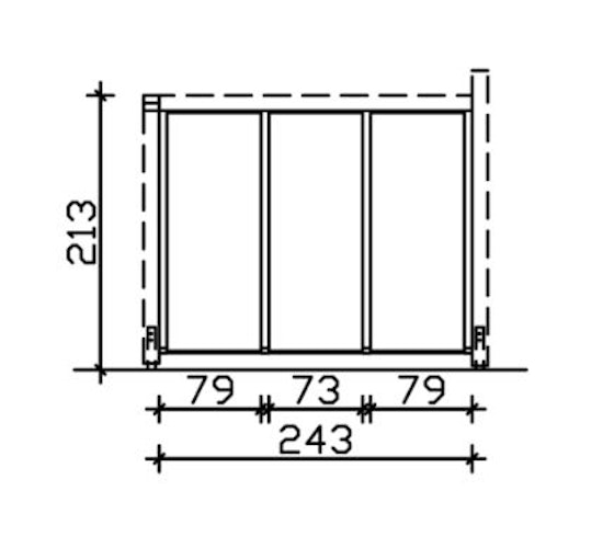 Skan Holz Seitenwände aus Polycarbonat für Terrassendach (freistehend)