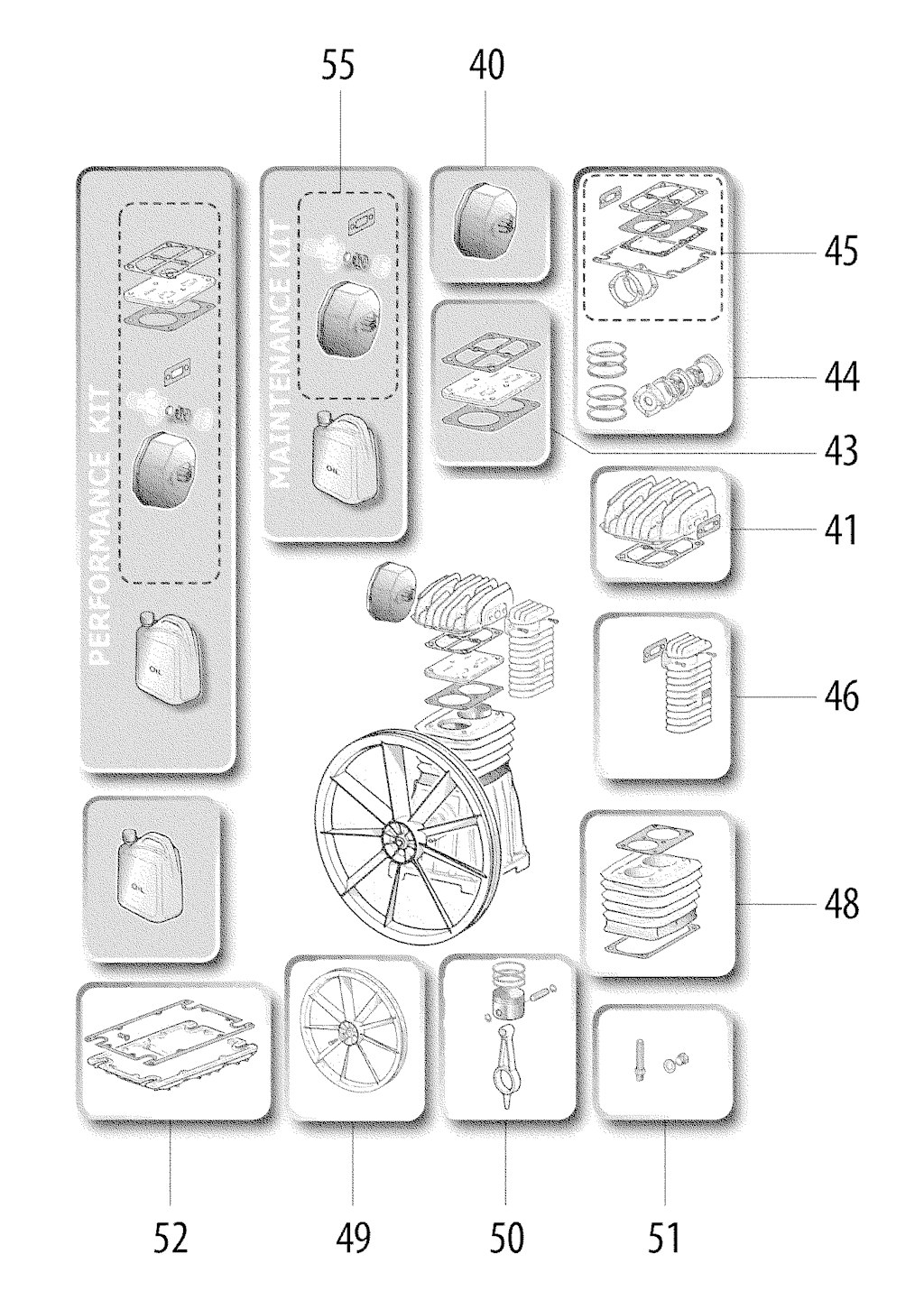 Explosionszeichnung Ersatzteile