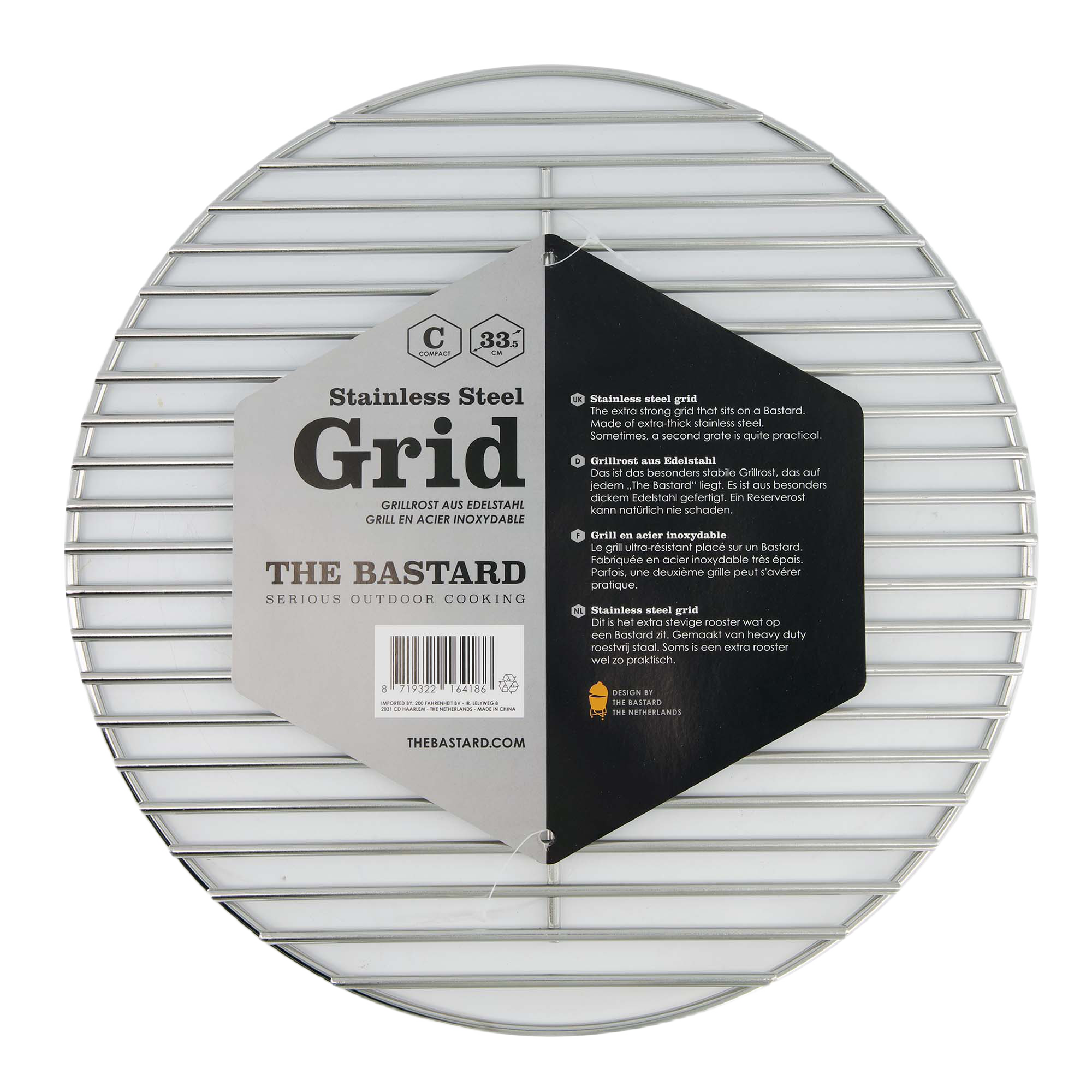 The Bastard Grillrost Edelstahl COMPACT 34 cm