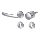 Vorschaubild Griffwerk LORITA PROFESSIONAL Schraubtechnik GK4 -Edelstahl matt  Rosettengarnitur -Schraubt. -Knopf R2 -WL -TS 40-45mm