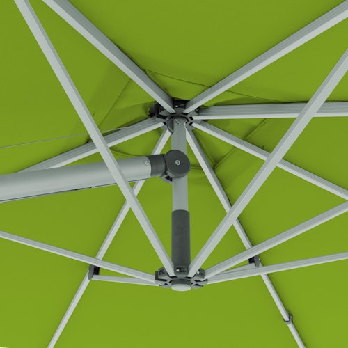 doppler Pendelschirm EXPERT 300 x 300 cm, Aluminium Silber / 100 % Polypropylen 220 g/m²