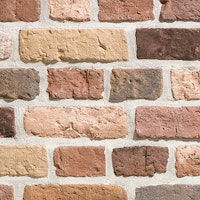 HANDMUSTER DE RYCK Eck- und Steinriemchen - Granulit Kamin-Mix