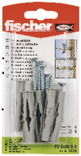 FISCHER Universaldübel FU 8x50 SK (6 Stück)