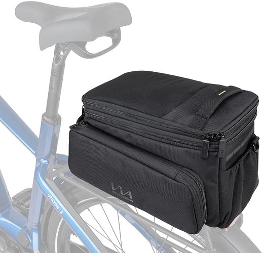 CONTEC Gepäckträgertasche Via Explorer schwarz inkl. vormontiertem Racktime Snap-it Ada