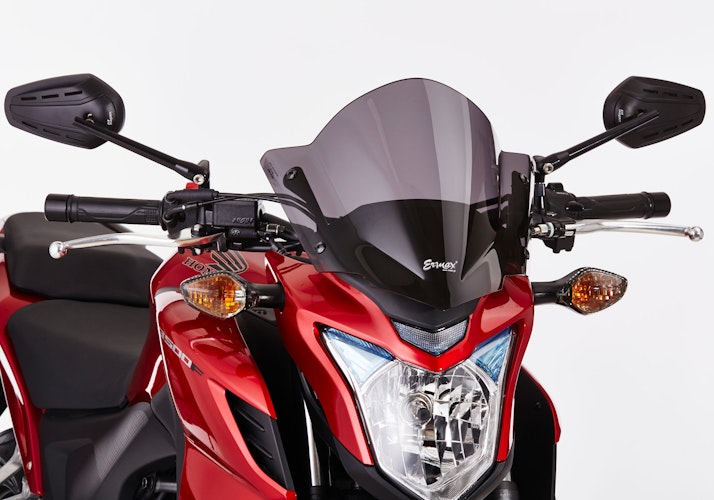 ERMAX Naked-Bike-Scheibe Acrylic durchsichtig Schwarz getönt für HONDA CB500F