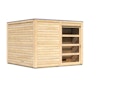 Vorschaubild Karibu Gartensauna Saunahaus Cuben inkl. Vorraum, naturbelassen inkl. gratis Sauna-Zubehörset im Wert von 234,94 €