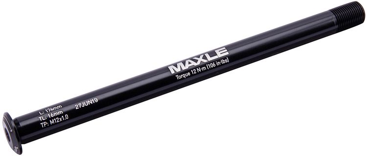 RockShox Hinterradsteckachse Rear Maxle Stealth 12 x 148 mm schwarz 174 lang, 1 Gewindesteigung, 16 Gewindel
