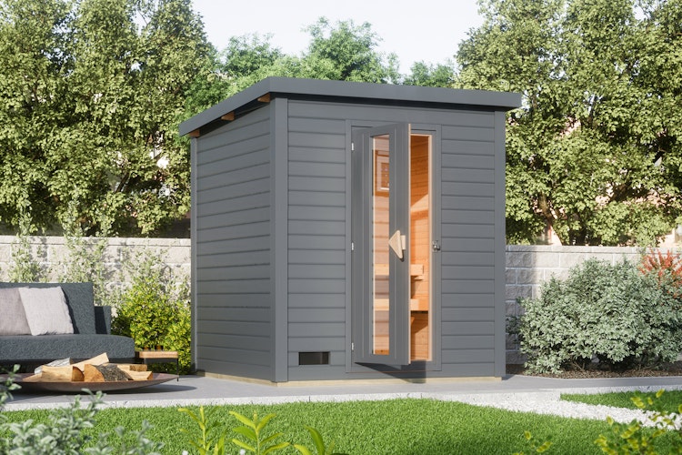 Karibu Gartensauna Saunahaus Hyun Aktionsangebot inkl. gratis Sauna-Zubehörset im Wert von 234,94 €