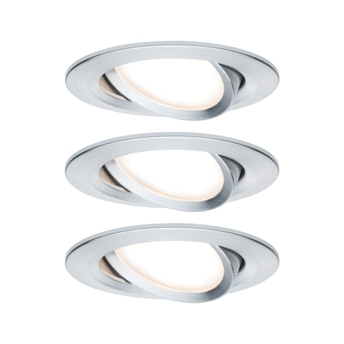 Paulmann Einbauleuchte Prem. Coin Set Slim LED alu rund (3 St.)