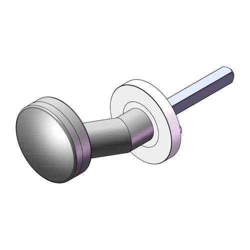 Griffwerk Kombi-Knopf R1 mit Knopfrosette M5-Gewinde -Edelstahl matt