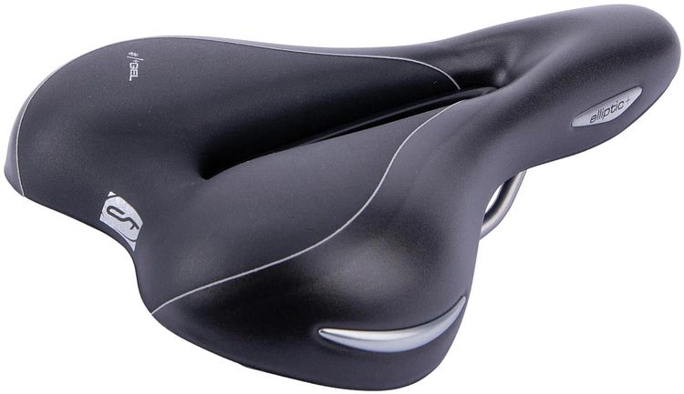 CONTEC Sattel Elliptic + schwarz/silber Herren, L 280 x B 181 mm