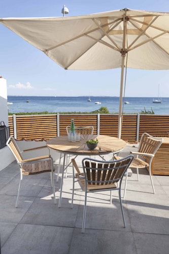 Cinas Klapptisch ELLEN, Aluminium / Teak