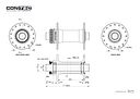 Vorschaubild CONTEC Vorderradnabe Core 32 Loch schwarz CL - Center Lock Scheibenbremsaufnahme für 15 mm Steckachse