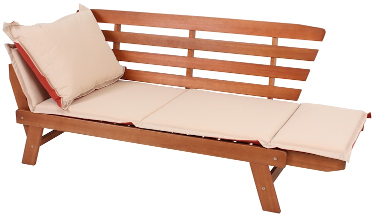 Garden Pleasure Bank FORTUNA, 195 cm, Eukalyptus / Kissen 100 % Polyester