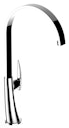 Vorschaubild Wasserhahn Küchenarmatur, LEAF, mit 360° schwenkbarem flachem U-Auslauf, Verchromt