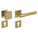 Vorschaubild Griffwerk Wechselgarnitur VAYA 136 ARIS fast2fix Fast2Fix Rosetten eckig Knopf SQUARE Gold matt R