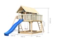 Vorschaubild Akubi Stelzenhaus Fidel mit Satteldach inkl. Wellenrutsche und Doppelschaukelanbau