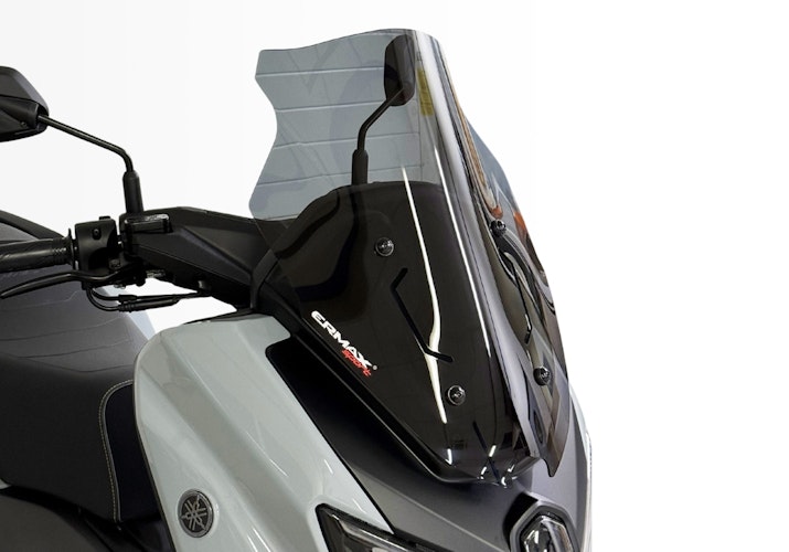ERMAX Windschutzscheibe Sport Acrylic durchsichtig Schwarz getönt für YAMAHA Nmax 125