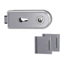 Vorschaubild Griffwerk CLASSICO 1.0 -Edelstahl matt Ganzglastürbeschlagset -3-teiliger Bandsatz -ohne Griff -PZ, WC Knaufzylinder Schlossgegenseite