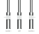 Vorschaubild 4 Wege Wasserhahn Küchenarmatur, FC, mit 360° schwenkbarem Auslauf, abnehmbare 2 strahl Handbrause, Schwarz Matt / Weiß