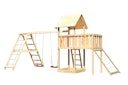 Vorschaubild Akubi Kinderspielturm Lotti inkl. Doppelschaukel, Klettergerüst, Anbauplattform und Netzrampe