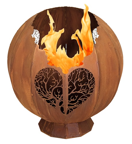 Badeko Feuerkugel ,,Lebensader“ in Edelrostoptik