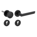 Vorschaubild Griffwerk Wechselgarnitur TRI 134 Schraubtechnik GK3 Rosetten rund Knopf R2 Graphitschwarz R