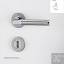 Vorschaubild Griffwerk Wechselgarnitur LARONDA Chrom/Perla - Silbermatt