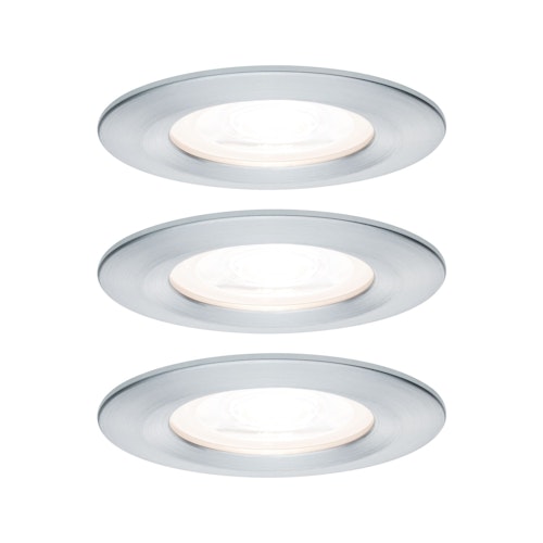 Paulmann Einbauleuchte Nova 3er Set LED 3x6,5W alu rund