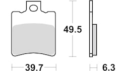 TRW Bremsbelag Typ Organisch Standard mit ABE, Bremsbelag "MCB 674" Satz